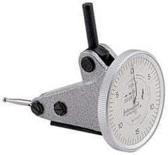INTERAPID - 1.6 mm Range, 0.01 mm Dial Graduation, Vertical Dial Test Indicator - 1.1811 Inch White Dial, 0-40-0 Dial Reading - Industrial Tool & Supply