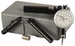 TESA Brown & Sharpe - 6 Piece, 0.0001" to 0.06" Measuring Range, 1-1/2" Dial Diam, 0-4-0 Dial Reading, White Dial Test Indicator Kit - 0.0001" Accuracy, 0.65" Contact Point Length, 0.08" Ball Diam, 0.001" Dial Graduation - Industrial Tool & Supply