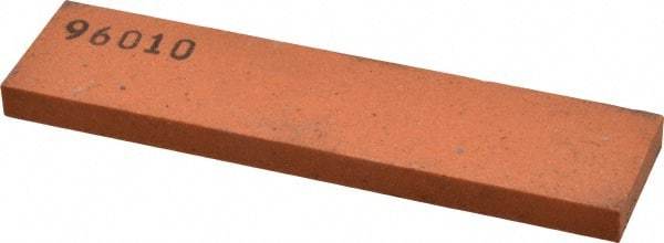 Made in USA - 4" Long x 1" Wide x 1/4" Thick, Aluminum Oxide Sharpening Stone - Rectangle, Fine Grade - Industrial Tool & Supply