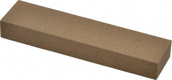 Made in USA - 4" Long x 1" Wide x 1/2" Thick, Aluminum Oxide Sharpening Stone - Rectangle, Medium Grade - Industrial Tool & Supply