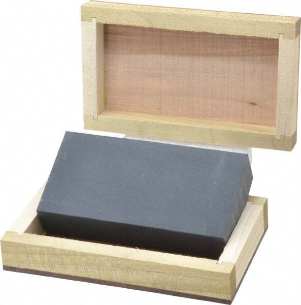 Made in USA - 4" Long x 2" Wide x 3/4" Thick, Novaculite Sharpening Stone - Rectangle, Extra Fine Grade - Industrial Tool & Supply