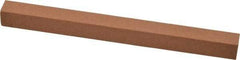 Made in USA - 6" Long x 1/2" Wide x 1/2" Thick, Aluminum Oxide Sharpening Stone - Square, Medium Grade - Industrial Tool & Supply