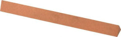 Made in USA - 4" Long x 3/8" Wide x 3/8" Thick, Aluminum Oxide Sharpening Stone - Triangle, Fine Grade - Industrial Tool & Supply