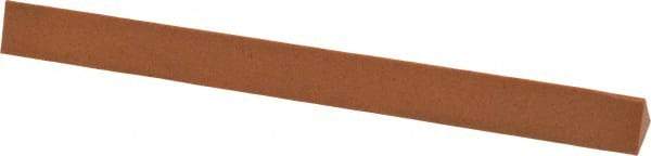 Made in USA - 6" Long x 1/2" Wide x 1/2" Thick, Aluminum Oxide Sharpening Stone - Triangle, Fine Grade - Industrial Tool & Supply