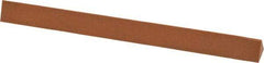 Made in USA - 6" Long x 1/2" Wide x 1/2" Thick, Aluminum Oxide Sharpening Stone - Triangle, Fine Grade - Industrial Tool & Supply