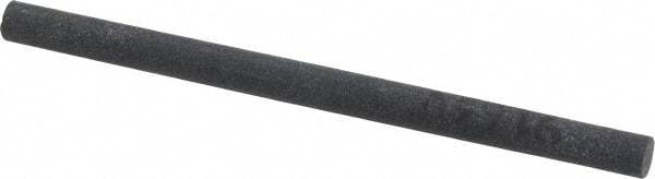 Made in USA - 4" Long x 1/4" Diam x 1/4" Thick, Silicon Carbide Sharpening Stone - Round, Fine Grade - Industrial Tool & Supply