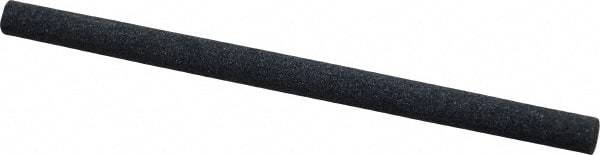 Made in USA - 4" Long x 1/4" Diam x 1/4" Thick, Silicon Carbide Sharpening Stone - Round, Medium Grade - Industrial Tool & Supply