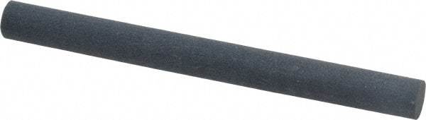 Made in USA - 4" Long x 3/8" Diam x 3/8" Thick, Silicon Carbide Sharpening Stone - Round, Fine Grade - Industrial Tool & Supply