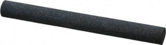Made in USA - 4" Long x 3/8" Diam x 3/8" Thick, Silicon Carbide Sharpening Stone - Round, Medium Grade - Industrial Tool & Supply