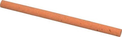 Made in USA - 4" Long x 1/4" Diam x 1/4" Thick, Aluminum Oxide Sharpening Stone - Round, Fine Grade - Industrial Tool & Supply