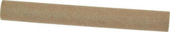 Made in USA - 4" Long x 1/2" Diam x 1/2" Thick, Aluminum Oxide Sharpening Stone - Round, Medium Grade - Industrial Tool & Supply