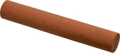Made in USA - 6" Long x 1" Diam x 1" Thick, Aluminum Oxide Sharpening Stone - Round, Fine Grade - Industrial Tool & Supply