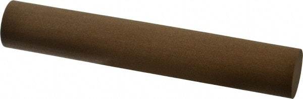 Made in USA - 6" Long x 1" Diam x 1" Thick, Aluminum Oxide Sharpening Stone - Round, Medium Grade - Industrial Tool & Supply
