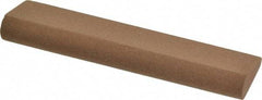Made in USA - 4" Long x 1" Diam x 7/16" Thick, Aluminum Oxide Sharpening Stone - Round, Medium Grade - Industrial Tool & Supply