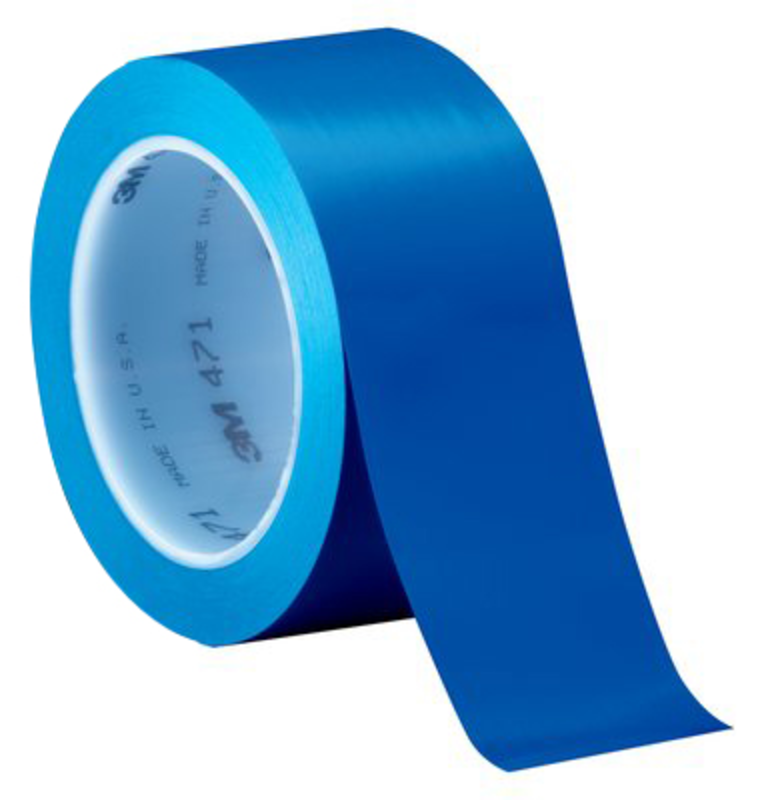 List 471 4" x 36 ydsVinyl Tape - Blue - Industrial Tool & Supply