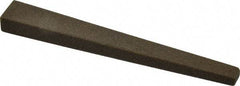Made in USA - 1/2" Wide x 4" OAL, Aluminum Oxide Sharpening Stone - Flat Tapered, Coarse Grade, 120 Grit - Industrial Tool & Supply