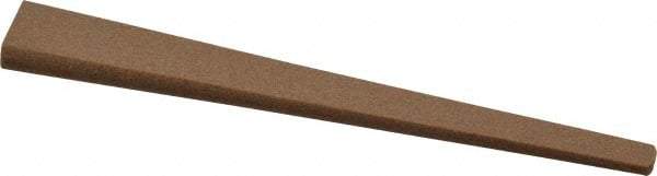 Made in USA - 1/2" Wide x 4" OAL, Aluminum Oxide Sharpening Stone - Oval Tapered, Medium Grade, 220 Grit - Industrial Tool & Supply