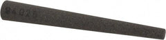 Made in USA - 1/2" Wide x 4" OAL, Aluminum Oxide Sharpening Stone - Round Tapered, Coarse Grade, 120 Grit - Industrial Tool & Supply