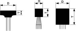 Cratex - 1-1/2" Head Diam x 1/2" Thickness, W236, Cylinder End, Aluminum Oxide Mounted Point - Medium Grade, 80 Grit, 21,750 RPM - Industrial Tool & Supply