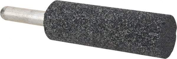 Grier Abrasives - 1" Head Diam x 3" Thickness, W224, Cylinder End, Aluminum Oxide Mounted Point - Blue, Medium Grade, 60 Grit, 24,740 RPM - Industrial Tool & Supply