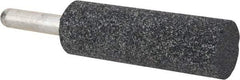 Grier Abrasives - 1" Head Diam x 3" Thickness, W224, Cylinder End, Aluminum Oxide Mounted Point - Blue, Medium Grade, 60 Grit, 24,740 RPM - Industrial Tool & Supply