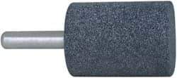 Grier Abrasives - 1-1/2" Head Diam x 2" Thickness, W239, Cylinder End, Aluminum Oxide Mounted Point - Blue, Medium Grade, 60 Grit, 25,470 RPM - Industrial Tool & Supply