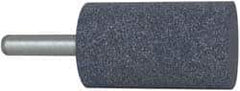Grier Abrasives - 1-1/2" Head Diam x 2-1/2" Thickness, W240, Cylinder End, Aluminum Oxide Mounted Point - Blue, Medium Grade, 60 Grit, 21,000 RPM - Industrial Tool & Supply