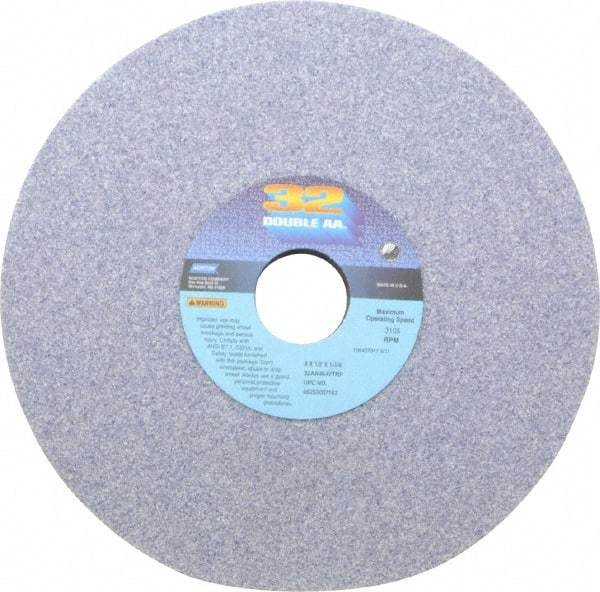 Norton - 8" Diam x 1-1/4" Hole x 1/2" Thick, I Hardness, 46 Grit Surface Grinding Wheel - Aluminum Oxide, Type 1, Coarse Grade, 3,105 Max RPM, Vitrified Bond, No Recess - Industrial Tool & Supply