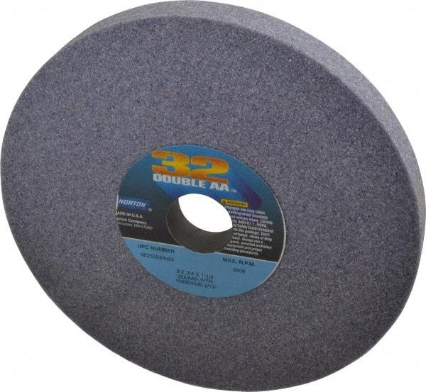 Norton - 8" Diam x 1-1/4" Hole x 3/4" Thick, J Hardness, 46 Grit Surface Grinding Wheel - Aluminum Oxide, Type 1, Coarse Grade, 3,600 Max RPM, Vitrified Bond, No Recess - Industrial Tool & Supply
