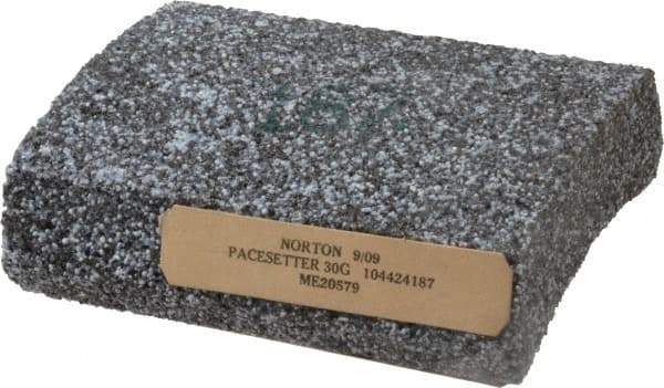 Norton - 5" Wide x 6" High x 1-1/2" Thick Grinding Segment - 30 Grit, Hardness G, Blue Print No. ME20579 - Industrial Tool & Supply