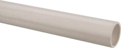Made in USA - 1-1/2" Pipe, 5' Long PVC Unthreaded Plastic Pipe Nipple - 330 Max psi, 1.59" ID x 1.9" OD, Schedule 40, White - Industrial Tool & Supply