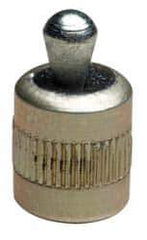 Vlier - 7/16" Body Diam, 0.45" Body Length, 0.2" Nose Diam, 0.4" Nose Length, Spring Locating Pin - 34 Lb Final End Force, Aluminum Body, Alloy Steel Nose - Industrial Tool & Supply