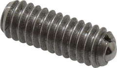 Vlier - 8-32, 0.094" Ball Diam, 0.445" Body Length, 0.025" Max Ball Reach, Threaded Ball Plunger - Stainless Steel Body, Stainless Steel Ball, 0.5 Lb Initial End Force, 1.25 Lb Final End Force - Industrial Tool & Supply
