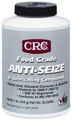 CRC - 16 oz Bottle High Temperature Anti-Seize Lubricant - Aluminum, -65 to 1,800°F, Opaque Off-White, Food Grade, Water Resistant - Industrial Tool & Supply