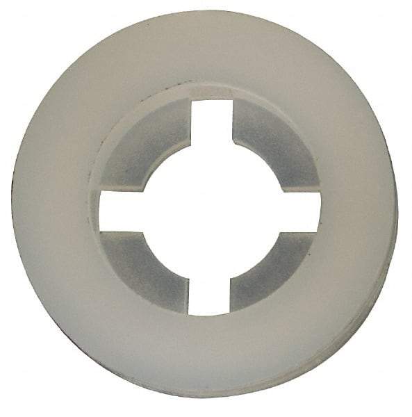 Made in USA - #6 Screw, 0.128" ID, Nylon Internal Tooth Lock Washer - 21/64" OD, Grade 6/6 - Industrial Tool & Supply
