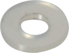Made in USA - #4 Screw, Grade 6/6 Nylon Standard Flat Washer - 2.92mm ID x 1/4" OD, 0.81mm Thick - Industrial Tool & Supply