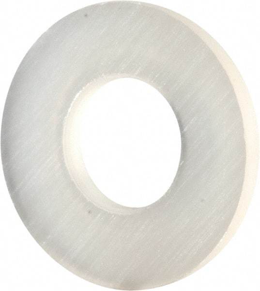 Made in USA - #6 Screw, Grade 6/6 Nylon Standard Flat Washer - 3.56mm ID x 5/16" OD, 0.81mm Thick - Industrial Tool & Supply