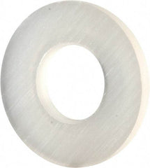 Made in USA - #6 Screw, Grade 6/6 Nylon Standard Flat Washer - 3.56mm ID x 5/16" OD, 0.81mm Thick - Industrial Tool & Supply