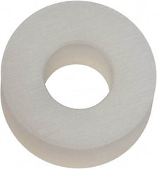Made in USA - #6 Screw, Grade 6/6 Nylon Standard Flat Washer - 3.56mm ID x 5/16" OD, 3.18mm Thick - Industrial Tool & Supply