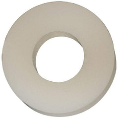 Made in USA - #8 Screw, Grade 6/6 Nylon Standard Flat Washer - 4.34mm ID x 3/8" OD, 2.36mm Thick - Industrial Tool & Supply
