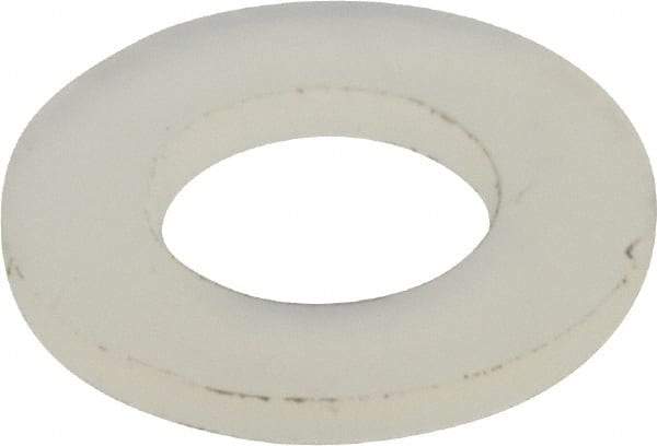 Made in USA - #10 Screw, Grade 6/6 Nylon Standard Flat Washer - 4.93mm ID x 3/8" OD, 0.81mm Thick - Industrial Tool & Supply