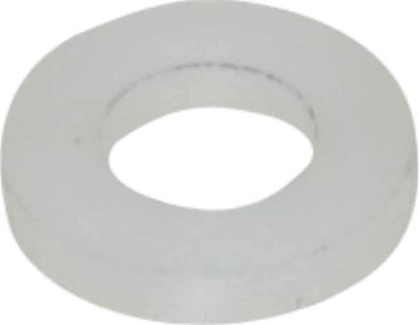 Made in USA - #10 Screw, Grade 6/6 Nylon Standard Flat Washer - 4.93mm ID x 3/8" OD, 1.57mm Thick - Industrial Tool & Supply
