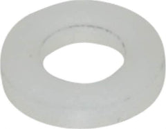 Made in USA - #10 Screw, Grade 6/6 Nylon Standard Flat Washer - 4.93mm ID x 3/8" OD, 1.57mm Thick - Industrial Tool & Supply