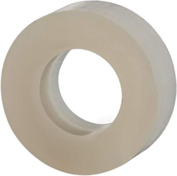 Made in USA - #10 Screw, Grade 6/6 Nylon Standard Flat Washer - 4.93mm ID x 3/8" OD, 3.18mm Thick - Industrial Tool & Supply