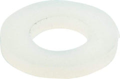 Made in USA - 1/4" Screw, Grade 6/6 Nylon Standard Flat Washer - 6.53mm ID x 1/2" OD, 1.57mm Thick - Industrial Tool & Supply