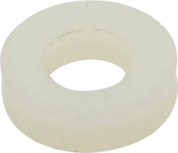 Made in USA - 1/4" Screw, Grade 6/6 Nylon Standard Flat Washer - 6.53mm ID x 1/2" OD, 3.18mm Thick - Industrial Tool & Supply