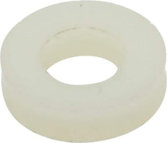 Made in USA - 1/4" Screw, Grade 6/6 Nylon Standard Flat Washer - 6.53mm ID x 1/2" OD, 3.18mm Thick - Industrial Tool & Supply