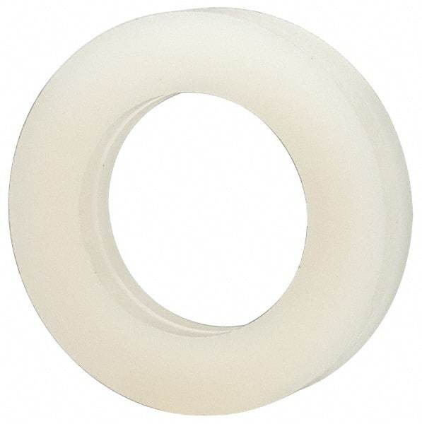 Made in USA - 3/8" Screw, Grade 6/6 Nylon Standard Flat Washer - 9.65mm ID x 5/8" OD, 3.18mm Thick - Industrial Tool & Supply