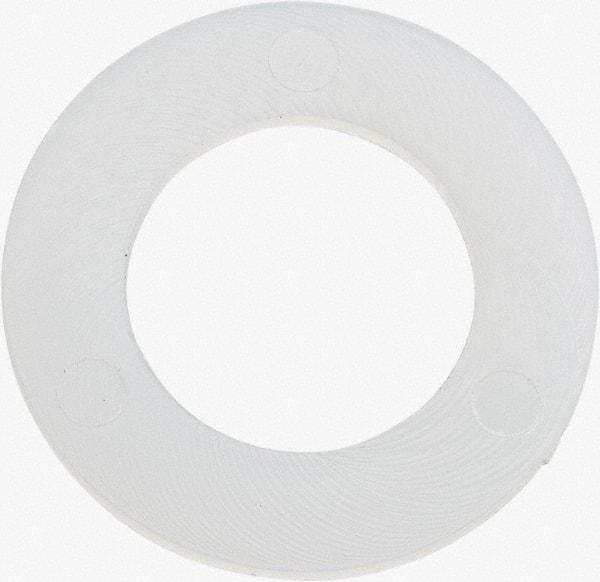 Made in USA - 7/16" Screw, Grade 6/6 Nylon Standard Flat Washer - 11.25mm ID x 3/4" OD, 0.81mm Thick - Industrial Tool & Supply