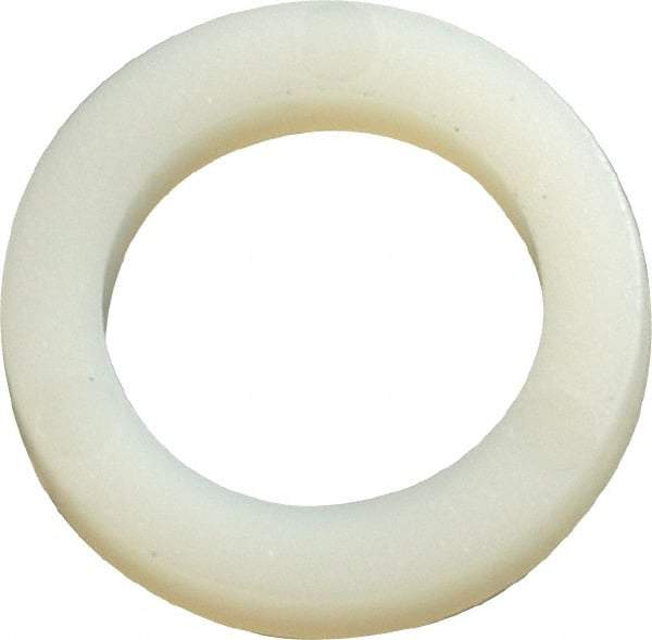 Made in USA - 1/2" Screw, Grade 6/6 Nylon Standard Flat Washer - 12.83mm ID x 3/4" OD, 3.18mm Thick - Industrial Tool & Supply